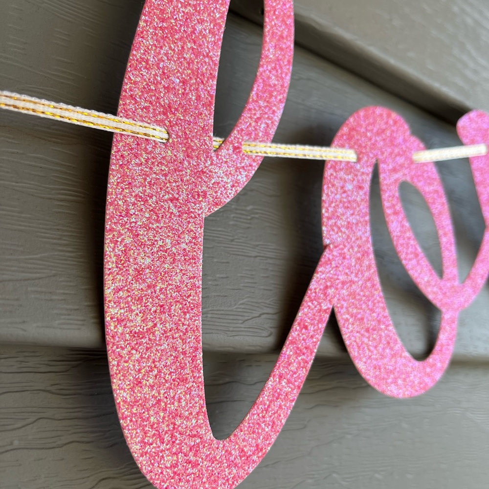 Girls First Birthday Decor, Banner & Cake Candle - Picture 4 of 5